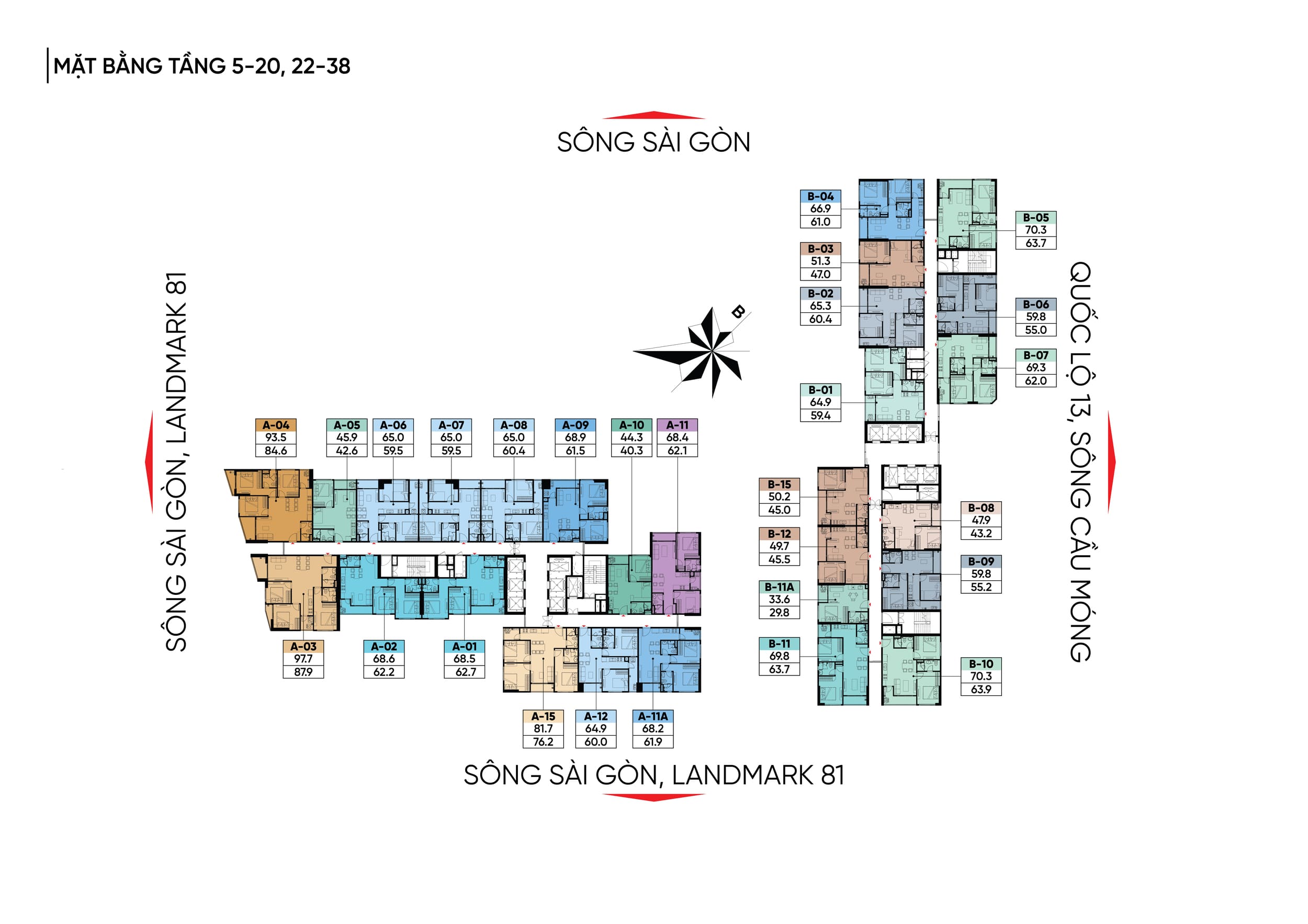 MẶT BẰNG TẦNG 5-20, 22-38